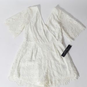 Trixxi White Lace Romper Tags Still Attached